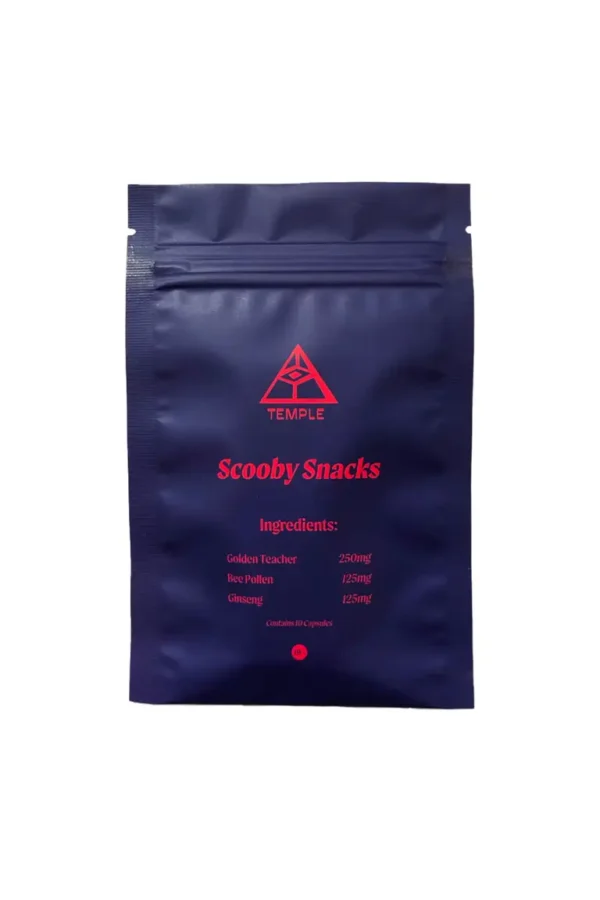 Temple Scooby Snacks Mushroom Party Capsules Front Bag